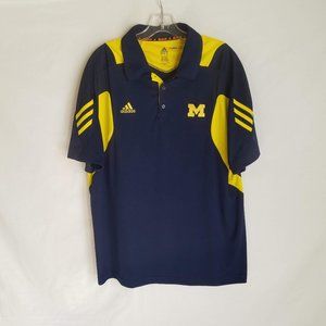 Adidas‎ Michigan Wolverines Climalite Golf Polo Short Sleeve Shirt Mens Large
